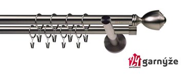 Kovové garnýže dvouřadé 19mm - NEO Avanti antracitové