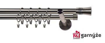 Kovové garnýže dvouřadé 19mm - NEO Capri antracitové