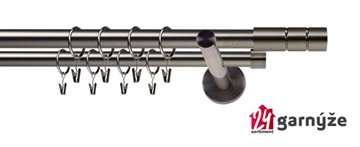 Kovové garnýže dvouřadé 19mm - NEO Cylinder antracitové