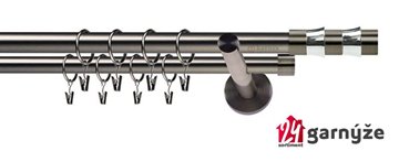 Kovové garnýže dvouřadé 19mm - NEO Fresno antracitové