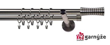 Kovové garnýže dvouřadé 19mm - NEO Gao antracitové