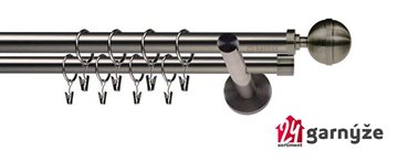 Kovové garnýže dvouřadé 19mm - NEO Koule elegant antracitové