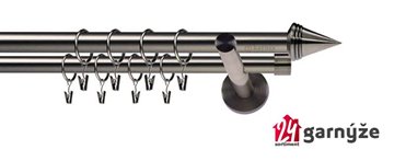 Kovové garnýže dvouřadé 19mm - NEO Kužel antracitové