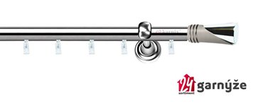 Kovové garnýže jednořadé 19mm - ASPEN LOCA nerezové