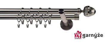 Kovové garnýže dvouřadé 19mm - NEO Milano antracitové