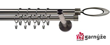 Kovové garnýže dvouřadé 19mm - NEO Mirella antracitové