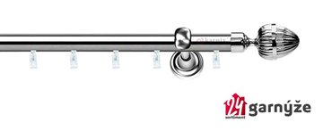 Kovové garnýže jednořadé 19mm - ASPEN MILANO nerezové