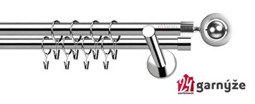 Kovové garnýže dvouřadé 19mm - NEO Alpi nerezové