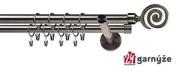 Kovové garnýže dvouřadé 19mm - NEO Cento nerezové