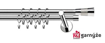 Kovové garnýže dvouřadé 19mm - NEO Doris nerezové