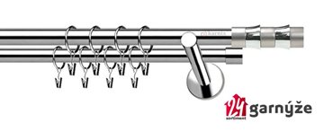 Kovové garnýže dvouřadé 19mm - NEO Fresno nerezové