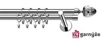 Kovové garnýže dvouřadé 19mm - NEO Milano nerezové