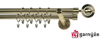 Kovové garnýže dvouřadé 19mm - NEO Alpi mosazné