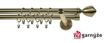 Kovové garnýže dvouřadé 19mm - NEO Avanti mosazné