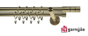 Kovové garnýže dvouřadé 19mm - NEO Cylinder mosazné