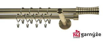 Kovové garnýže dvouřadé 19mm - NEO Gao mosazné