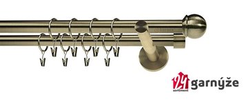 Kovové garnýže dvouřadé 19mm - NEO Koule mosazné