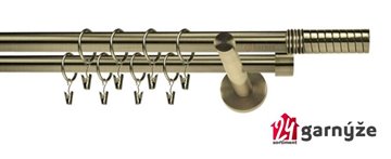 Kovové garnýže dvouřadé 19mm - NEO Optima mosazné