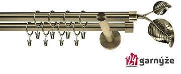 Kovové garnýže dvouřadé 19mm - NEO Sorento mosazné