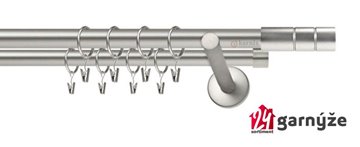 Kovové garnýže dvouřadé 19mm - NEO Cylinder chromové