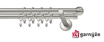 Kovové garnýže dvouřadé 19mm - NEO Koule chromové