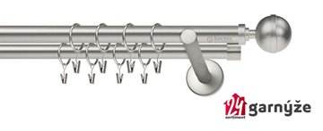 Kovové garnýže dvouřadé 19mm - NEO Koule elegant chromové