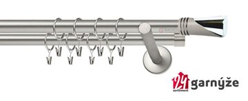 Kovové garnýže dvouřadé 19mm - NEO Lumino crystal chromové