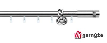 Kovové garnýže jednořadé 19mm - ASPEN OSTELLO CRYSTAL nerezové