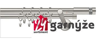 Kovové garnýže dvouřadé 19mm - NEO Ostelo crystal chromové