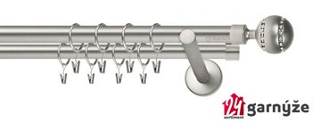 Kovové garnýže dvouřadé 19mm - NEO Pico crystal chromové