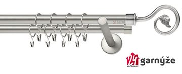 Kovové garnýže dvouřadé 19mm - NEO Spirála chromové