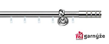 Kovové garnýže jednořadé 19mm - ASPEN ROSETTI CRYSTAL nerezové