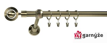 Kovové garnýže jednořadé 19mm - ROMA Alpi mosazné