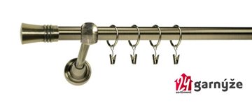 Kovové garnýže jednořadé 19mm - ROMA Capri mosazné