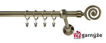 Kovové garnýže jednořadé 19mm - ROMA Cento mosazné