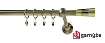 Kovové garnýže jednořadé 19mm - ROMA Doris mosazné