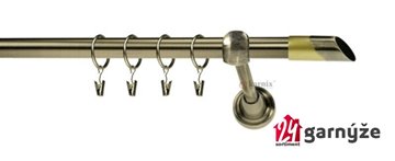 Kovové garnýže jednořadé 19mm - ROMA Falko mosazné