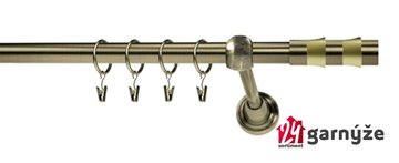 Kovové garnýže jednořadé 19mm - ROMA Fresno mosazné