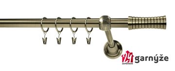 Kovové garnýže jednořadé 19mm - ROMA Gao mosazné