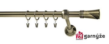 Kovové garnýže jednořadé 19mm - ROMA Loca mosazné