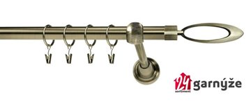 Kovové garnýže jednořadé 19mm - ROMA Mirella mosazné