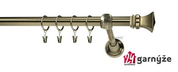 Kovové garnýže jednořadé 19mm - ROMA Orto mosazné