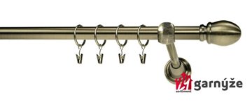 Kovové garnýže jednořadé 19mm - ROMA Ovál mosazné