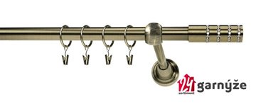 Kovové garnýže jednořadé 19mm - ROMA Rosetti crystall mosazné