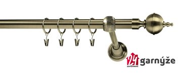 Kovové garnýže jednořadé 19mm - ROMA Roxy mosazné