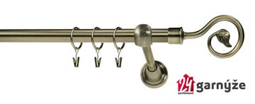 Kovové garnýže jednořadé 19mm - ROMA Spirála mosazné