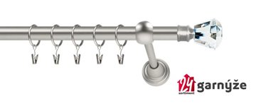 Kovové garnýže jednořadé 19mm - ROMA Clarex crystal chromované