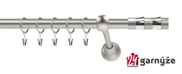 Kovové garnýže jednořadé 19mm - ROMA Fresno chromované