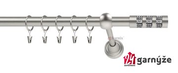 Kovové garnýže jednořadé 19mm - ROMA Lumino crystal chromované