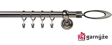 Kovové garnýže jednořadé 19mm - ROMA Mirella chromované